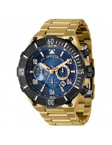 Invicta Men's Chronograph Watch - Aviator Blue Dial Yellow Gold Bracelet | 40508 shop