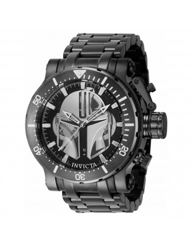 Invicta Men's Chronograph Watch - Star Wars Mandalorian Gunmetal Bracelet | 40611 l'évolution des habitudes 