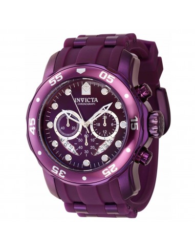 Invicta Men's Chronograph Watch - Pro Diver Purple Steel and Rubber Strap | 40927 pour bénéficier 