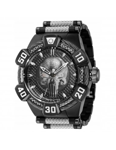 Invicta Men's Automatic Watch - Marvel Punisher Black Dial Steel Bracelet | 41003 Les êtres humains sont 