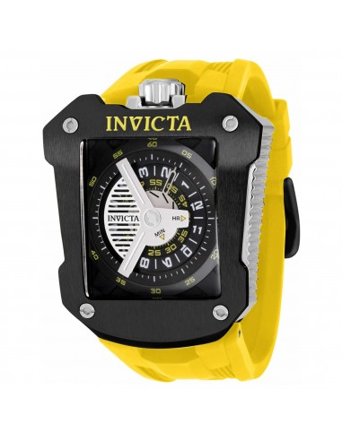 Invicta Men's Automatic Watch - Speedway Black and Silver Dial Yellow Strap | 41650 brillant des détails fins