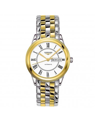 Longines Men's Automatic Watch - Flagship White Dial Two Tone Bracelet | L48993217 2023