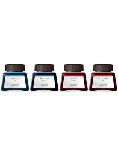 Pilot Ink Bottles - Iroshizuku Dye-Based Glass Fountain Pen, Set of 4, Midday | 18441 Comparez et commandez 