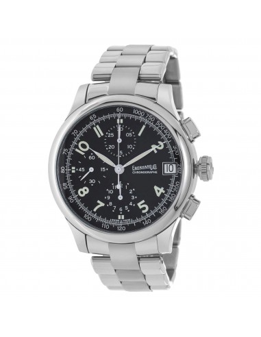 Eberhard & Co. Men's Watch Traversetolo Automatic Chronograph - Black Dial SS Bracelet | 31051.3 Amélioration de cerveau avec