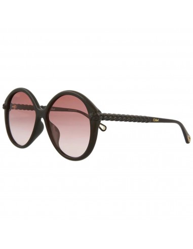 Chloe Women's Sunglasses - Dark Brown Plastic Round Frame | CH0002SA-30009920001 l'achat 