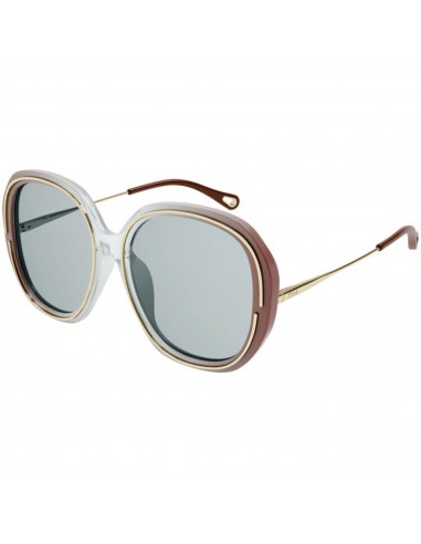 Chloe Women's Sunglasses - Shiny Rust Brown Plastic Frame | CH0078SA-30011531003 solde