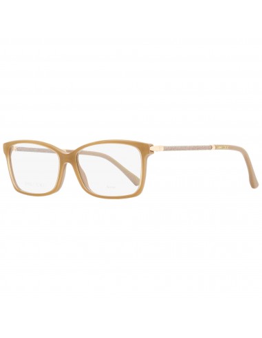 Jimmy Choo Women's Eyeglasses - Demo Lens Beige Brown Acetate Frame | JC332 0FWM 55 à prix réduit toute l'année