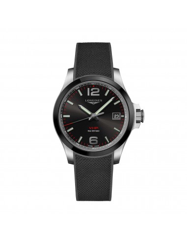 Longines Men's Watch - Conquest V.H.P. Swiss Quartz Black Rubber Strap | L37194569 Economisez 