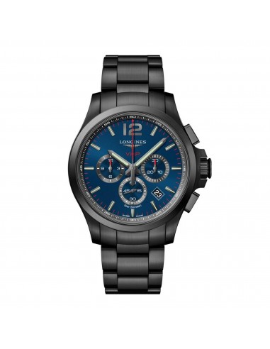 Longines Men's Watch - Conquest V.H.P. Chrono Black Bracelet Blue Dial | L37272966 une grave pollution 