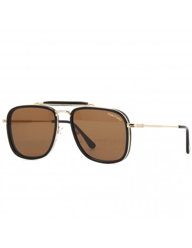 Tom Ford Men's Sunglasses - Huck Brown Navigator Lenses Black Frame | FT06655801E Jusqu'à 80% De Réduction