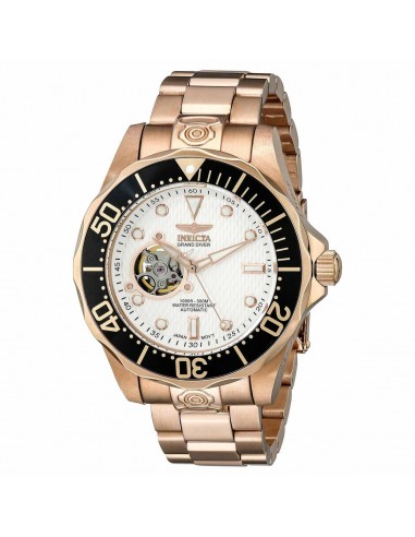 Invicta 13712 Men's Grand Diver Automatic Dive White Dial Rose Gold Steel Watch l'achat 