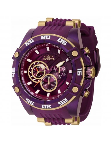 Invicta Men's Chronograph Watch - Speedway Dark Purple and Yellow Gold Steel | 40675 de France