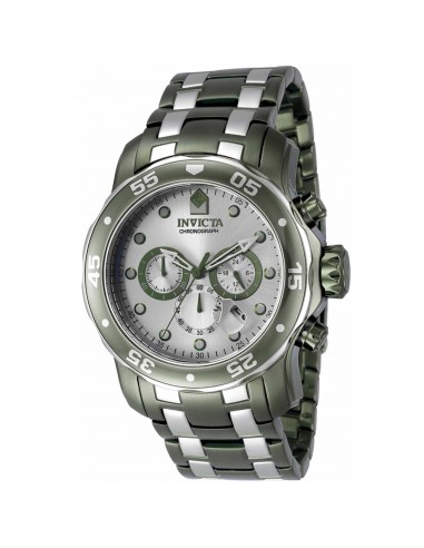 Invicta Men's Chrono Watch - Pro Diver Light Green and Silver Dial Bracelet | 40925 sur le site 