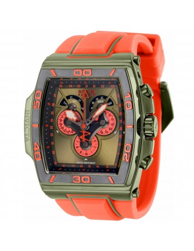 Invicta Men's Chronograph Watch - S1 Rally Diablo Orange and Green Strap | 43365 votre