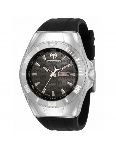 Technomarine Men's Quartz Watch - Cruise Monogram Black Dial Rubber Strap | TM-115372 le concept de la Pate a emporter 