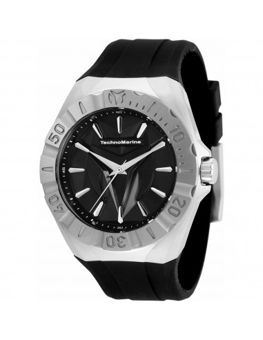 Technomarine Men's Quartz Watch - Cruise Silver Case Black Rubber Strap | TM-120006 votre