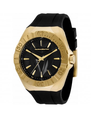 Technomarine Men's Quartz Watch - Cruise Yellow Gold Case Black Strap | TM-120008 du meilleur 