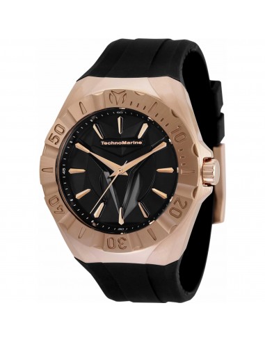 Technomarine Men's Quartz Watch - Cruise Rose Gold Case Black Rubber Strap | TM-120009 Paris Déstockage Promo