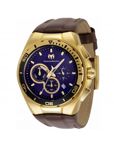 Technomarine Men's Chrono Watch - Cruise Steel Blue and Gold Dial Strap | TM-120019 à prix réduit toute l'année