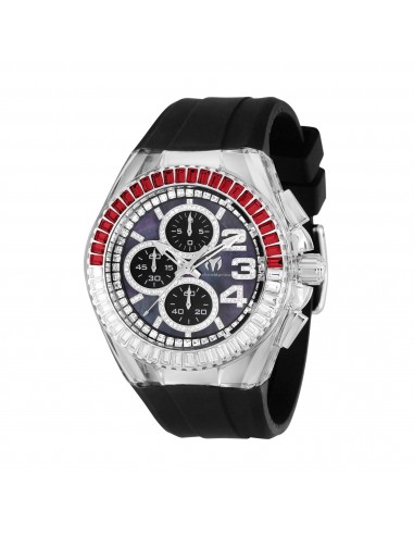 Technomarine Men's Watch - Cruise Glitz Black Mother of Pearl Dial Strap | TM-121026 Comparez et commandez 