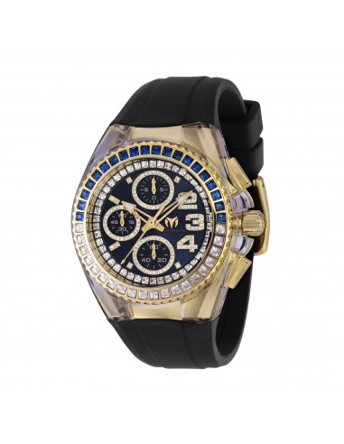 Technomarine Unisex Watch - Cruise Glitz Quartz Blue Dial Steel Case | TM-121049 la colonne vertébrale