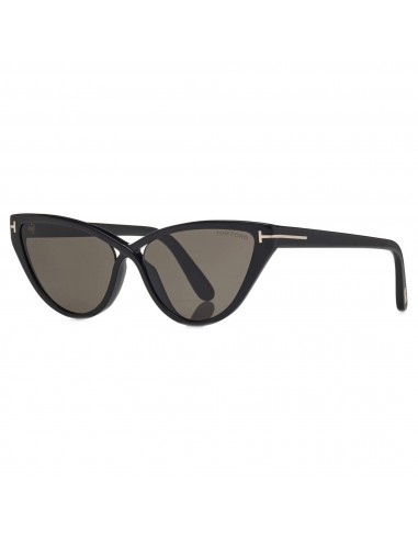 Tom Ford Women's Sunglasses - Charlie Grey Lenses Glossy Black Frame | FT07405601A france