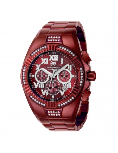 Technomarine Men's Chronograph Watch - Cruise Crystal Red Dial Bracelet | TM-121232 Vous souhaitez 