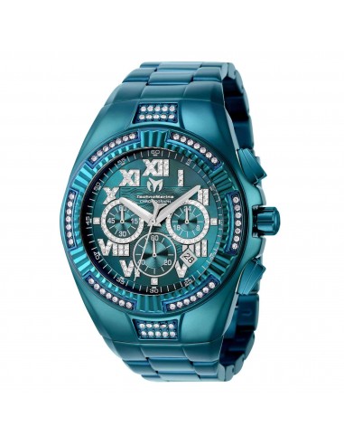 Technomarine Men's Chronograph Watch - Cruise Crystal Green Dial Bracelet | TM-121233 d'Europe débarque