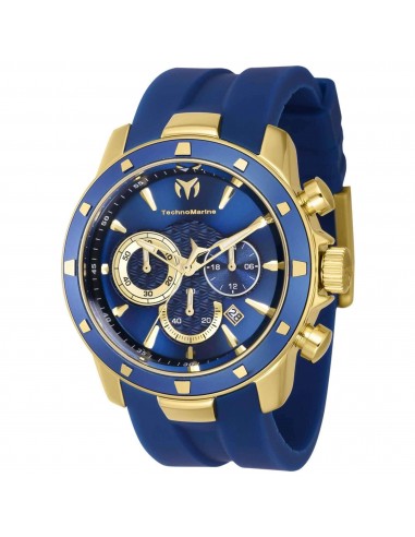 Technomarine Men's Chronograph Watch - UF6 Blue Dial Silicone Strap | TM-621003 solde