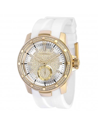 Technomarine Men's Watch - UF6 Silver and Gold Dial White Silicone Strap | TM-621016 chez Cornerstreet bien 