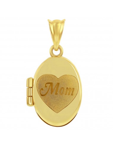 Classic Gold+ Women's Locket - 14K Yellow Gold Heart 'Mom' Oval | 14J-204 Le MVP de beaucoup