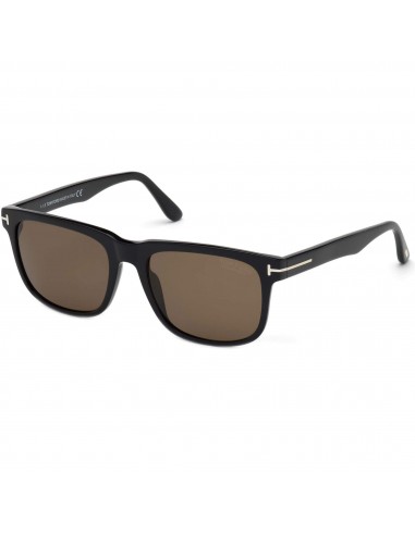 Tom Ford Men's Sunglasses - Stephenson Shiny Black Frame Brown Lenses | FT0775-D5801H pas cher 