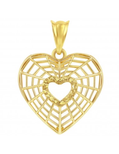 Classic Gold+ Women's Pendant - 14K Yellow Gold Cut-Out Heart | 14J-213 JUSQU'A -70%! 