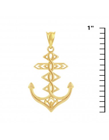 Classic Gold+ Women's Pendant - 14K Yellow Gold Designed Anchor | 14J-216 vous aussi creer 