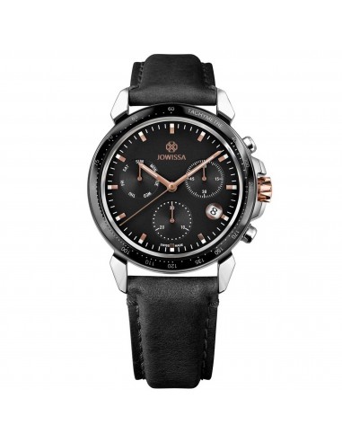 Jowissa Men's Watch - LeWy 9 Date Display Chronograph Black Leather Strap | J7.128.L votre restaurant rapide dans 