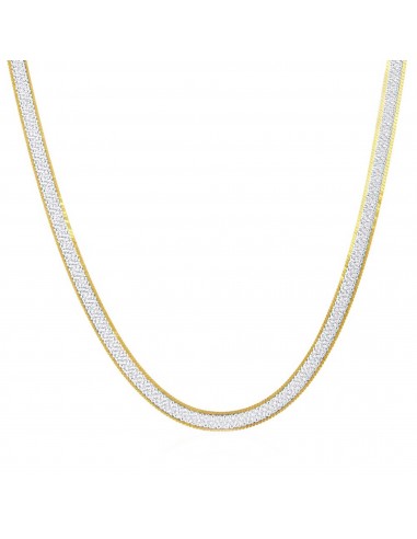 Links Of Italy Women's Chain - Two Tone Silver 4mm Reversible Herringbone | Q-5741-16 une grave pollution 