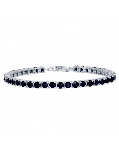 Classic Women's Bracelet - Round 13.00cttw Diffusion Sapphire Gem Tennis | T-7685 Paris Déstockage Promo