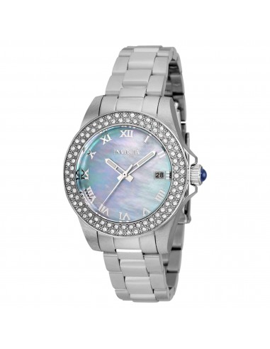 Invicta Women's Quartz Watch - Angel Light Blue MOP Dial Silver Tone Bracelet | 36071 de votre