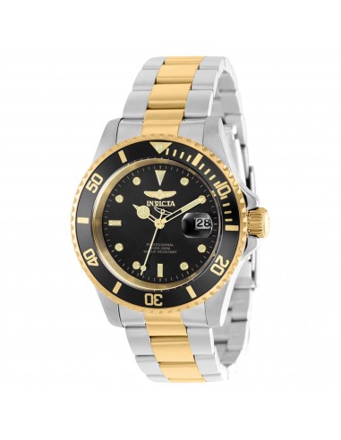 Invicta Men's Quartz Watch - Pro Diver Black Dial Two Tone Bracelet | 37158 Véritable concentré