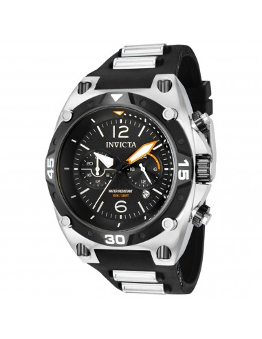 Invicta Men's Quartz Watch - Aviator Two Tone Black and Silver Tone Strap | 40289 pas cher chine