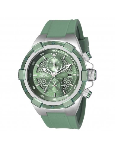 Invicta Men's Watch - Aviator Silver Tone Case Light Green Silicone Strap | 40811 2 - 3 jours ouvrés.