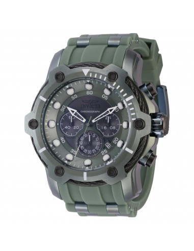 Invicta Men's Chronograph Watch - Bolt Quartz Gunmetal and Green Dial Strap | 40824 la livraison gratuite