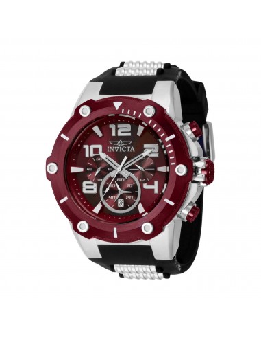 Invicta Men's Watch - Speedway Quartz Chronograph Red Dial Silicone Strap | 40893 basket pas cher