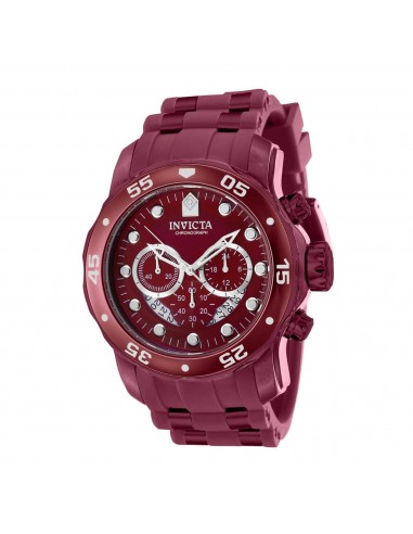 Invicta Men's Watch - Pro Diver Chrono Date Display Red Dial Silicone Strap | 40926 france