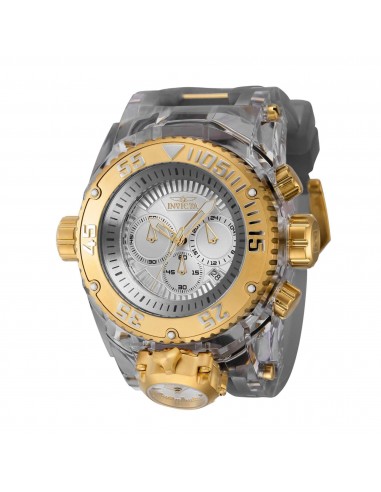 Invicta Men's Watch - Bolt Zeus Magnum Chrono Silver Tone Dial Rubber Strap | 43113 Jusqu'à 80% De Réduction