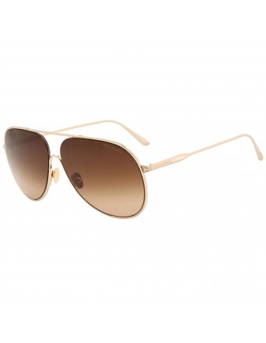 Tom Ford Men's Sunglasses - Alec Rose Gold Tone Metal Aviator Frame | FT08246228F de votre