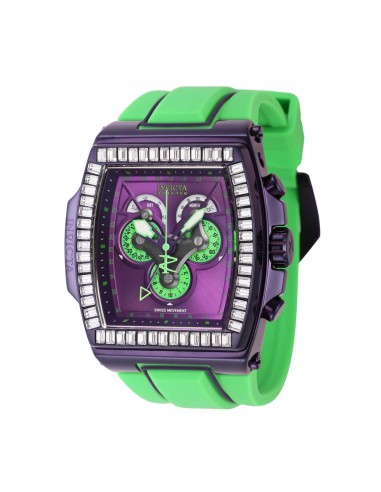 Invicta Men's Watch - S1 Rally Diablo Chronograph Date Green and Purple Strap | 43376 est présent 