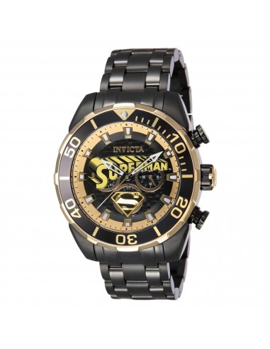 Invicta Men's Watch - DC Comics Superman Chronograph Black Steel Bracelet | 43559 prix