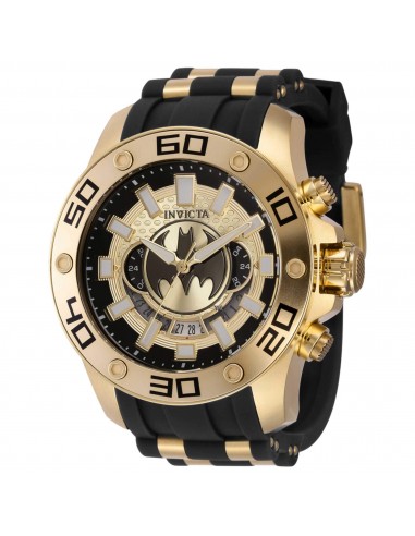 Invicta Men's Chronograph Watch - DC Comics Batman Gold Tone and Black Dial | 43597 commande en ligne