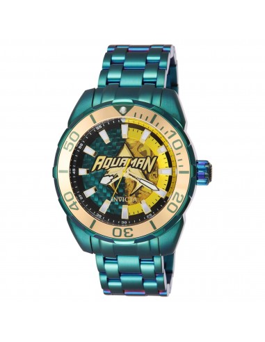 Invicta Men's Automatic Watch - DC Comics Aquaman Green, Gold, Yellow Dial | 43684 outlet